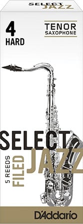 Rico Select Jazz Tenor Saxophone Reeds Filed 4H Box of 5 Reeds